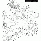 FXRP EFLL Police Low Rider (1990) WINDSHIELD FAIRING AND LAMPS - FLHTP