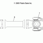 R06RF68AA RANGER 6x6 EFI 700 Prop shaft, rear