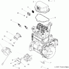 R08VH76AD/AG RANGER RZR 800 EFI Engine, throttle body mounting