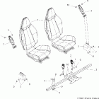 R08VH76AD/AG RANGER RZR 800 EFI Seat, mounting and belts