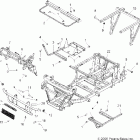 R08RF68AD/AF RANGER 6X6 700 EFI Chassis, frame and front bumper