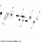 R08RF68AD/AF RANGER 6X6 700 EFI Вал заднего привода