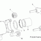 R08RF68AD/AF RANGER 6X6 700 EFI Задние тормозные  колодки