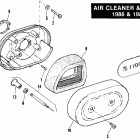 XL883 CAMH Sportster 883 (1987) AIR CLEANER AND CHOKE - 1986 & 1987
