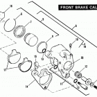 FXRC EJLF FXR Custom (1985) FRONT BRAKE CALIPER - UNIQUE PARTS - 85&86 FXRS HIGH PER...