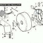 FXRS EBLE FXR Low Glide (1984) ALTERNATOR AND REGULATOR