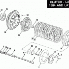 FXEF BBLF FX Super Glide Fat Bob (1985) CLUTCH - LATE 1984 & LATER