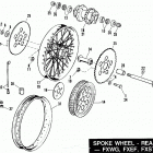 FXEF BBLF FX Super Glide Fat Bob (1985) SPOKE WHEEL - REAR - FXWG, FXEF, FXST