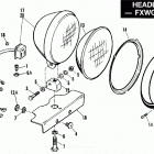 FXST BHLE Softail Standard (1984) HEADLAMP - FXWG, FXST