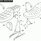 FXEF BBLF FX Super Glide Fat Bob (1985) Сиденье