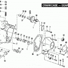 FLHTC DJLE Touring Electra Glide Classic (1984) CRANKCASE - GEAR SIDE
