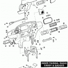 FLHTC DDLG Touring Electra Glide Classic (1986) INNER FAIRING, RADIO CADDY AND GAUGES