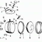 FXRS EBLE FXR Low Glide (1984) HEADLAMP - FXR, FXRS