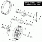 FXEF BBLF FX Super Glide Fat Bob (1985) SPOKE WHEEL - FRONT  - FXWG, FXEF, FXST