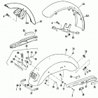 FXRS EBLE FXR Low Glide (1984) FENDERS AND LICENSE PLATE BRACKETS