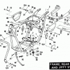 FXRS EBLE FXR Low Glide (1984) FRAME, REAR FORK AND JIFFY STAND