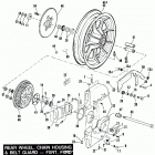 FXRT ECLF FXR Touring (1985) REAR WHEEL, CHAIN HOUSING & BELT GUARD - FXRT, FXRD