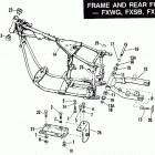 FXEF BBLF FX Super Glide Fat Bob (1985) FRAME AND REAR FORK - FXWG, FXSB, FXEF