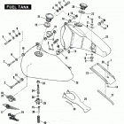 FXEF BBLF FX Super Glide Fat Bob (1985) Топливный бак