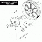 FXEF BBLF FX Super Glide Fat Bob (1985) CAST WHEEL - FRONT - FXSB, FXEF