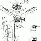 XLS CBHC Sportster Roadster 1000 (1982) CYLINDER, HEAD, VALVES AND TAPPETS
