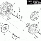 FXEF BBLF FX Super Glide Fat Bob (1985) CAST WHEEL - REAR - FXSB, FXEF