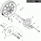 XLS CBHC Sportster Roadster 1000 (1982) REAR WHEEL - CAST