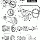 FLHP-1200 7HH9 Police Electra Glide (1979) (Shovelhead) BELTS, CHAINS AND SPROCKETS