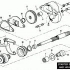 FXE BAKE FX Super Glide (1984) STARTER SHAFT AND HOUSING - CHAIN DRIVEN MODELS