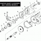 FXE BAKE FX Super Glide (1984) STARTER SHAFT AND HOUSING - BELT DRIVEN MODELS