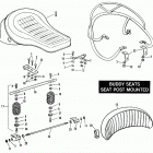 FLH-1200 Electra Glide (1979) BUDDY SEATS - SEAT POST MOUNTED