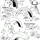 FLH-1200 8HH9 Touring Electra Glide (1979) (Shovelhead) FRONT AND REAR FENDERS