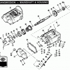 FXE BAKE FX Super Glide (1984) TRANSMISSION - MAINSHAFT & HOUSING