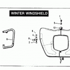 FLH80 AJKD Touring Electra Glide Heritage (1983) (Shovelhead) WINTER WINDSHIELD