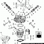 FLH-1200 2AH9 Touring Electra Glide (1979) (Shovelhead) CYLINDERS, HEADS & VALVES - 1966 & LATER