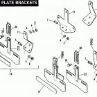 FLHC-80 3GH9 Touring Electra Glide Classic (1979) LICENSE PLATE BRACKETS