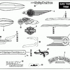 FLH-80 3GH9 Touring Electra Glide (1979) (Shovelhead) GAS TANK TRIM