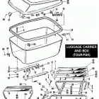 CLE 2HH9 Attachments Sidecar (1979) LUGGAGE CARRIER AND BOX (TOUR-PAK)