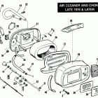 FXE BAKE FX Super Glide (1984) AIR CLEANER AND CHOKE - LATE 1978 & LATER