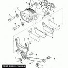 FLH80 AJKD Touring Electra Glide Heritage (1983) (Shovelhead) REAR BRAKE CALIPER - 1981 & LATER
