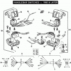 FXE BAKE FX Super Glide (1984) HANDLEBAR SWITCHES - 1982 & LATER