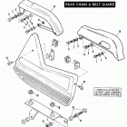FLH80 AJKD Touring Electra Glide Heritage (1983) (Shovelhead) REAR CHAIN AND BELT GUARD