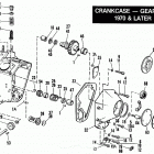 FLH-1200 2AH9 Touring Electra Glide (1979) (Shovelhead) CRANKCASE - GEAR SIDE - 1970 & LATER