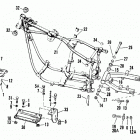 FLH80 AJKD Touring Electra Glide Heritage (1983) (Shovelhead) FRAME AND REAR FORK