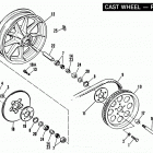 FXB BDKC Super Glide B80 (1982) CAST WHEEL - REAR - FXB, FXSB