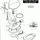 FLH-80 Electra Glide (1979) SIGNAL LAMP AND LENS - LATE 1977 & LATER
