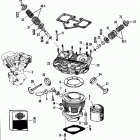 FLT DAKC Touring Tour Glide (1982) CYLINDER, CYLINDER HEAD AND VALVES