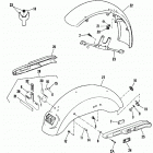 FXRS EBKC FXR Low Glide (1982) FENDERS AND LICENSE PLATE BRACKETS
