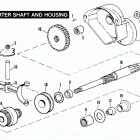FXRS EBKC FXR Low Glide (1982) STARTER SHAFT AND HOUSING