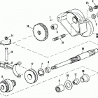 FLT DAKC Touring Tour Glide (1982) STARTER SHAFT AND HOUSING
